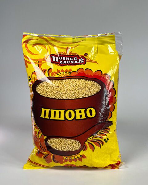 Крупа пшоняна фасована ТМ ПОВНИЙ ГЛЕЧИК,800гр